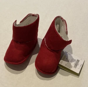 NWT Gymboree Snow Panda Size 4 04 Red Faux Suede Sherpa Booties for 6-12 Months - Picture 1 of 2