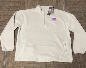 Fanatics NFL New York Giants Quarter Zip Sherpa/Fleece Sweater Men’s XL NWT - Picture 1 of 6