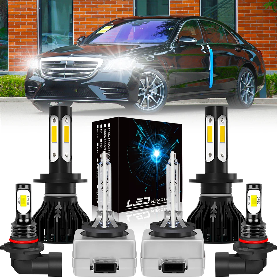 Para Mercedes-Benz S550 2007-2010 6X LED/HID Faros + Luces Antiniebla Bombillas Foto 1 de 4