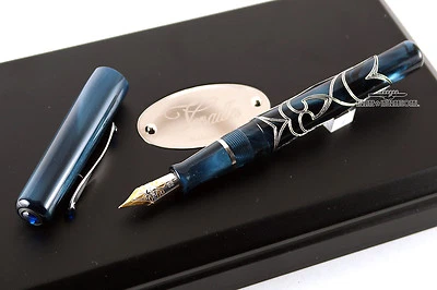Visconti Versailles Blue Sterling Silver Fountain Pen - Limited Edition #343/365 - Image 1 of 4
