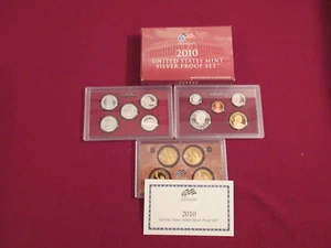 2010-S U.S. Mint Silver Proof 14 Coin Set w/OGP + COA Box and Certificate - Picture 1 of 9
