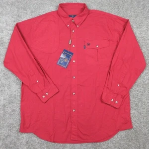 Beretta Shirt Mens XXL 2XL Red Shooting Shirt Outdoor Performance Vent Button Up - Picture 1 of 11