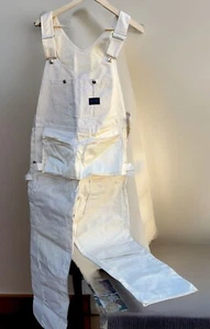 VTG New Sears 38/30 Perma Prest Tri-Blend Tradewear Striped Overalls Union Made - Picture 1 of 11