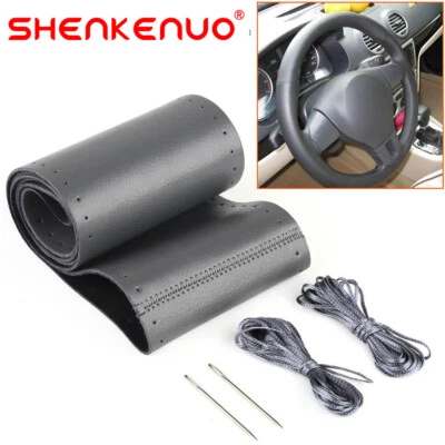 Cubierta de volante de coche de cuero genuino hágalo usted mismo de 15" PARA Maserati Stock en EE. UU. Foto 1 de 4