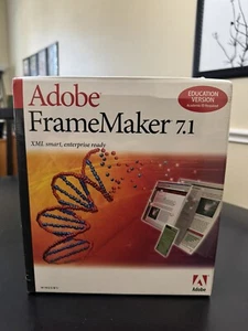 New Adobe Frame Maker 7.1 XML Smart, Enterprise Ready Windows Education Version - Picture 1 of 8