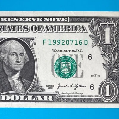 1992 July 16 (F 19920716 D) BIRTHDAY Note $1 One Dollar Bill - Image 1 of 4