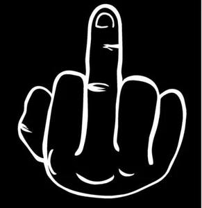 Middle Finger Vinyl Decal flip off car truck outdoor f*ck sticker window sassy - Picture 1 of 1