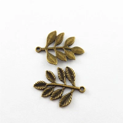 20 peças pingente pingente de liga em forma de folhas de bronze vintage artesanato faça você mesmo 51579 - Imagem 1 de 4