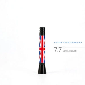 3" Red Union Jack UK Union Jack Design Short Antenna Matching For Mini Cooper ， - Imagen 1 de 9