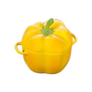 Staub 14cm/500ml Ceramic Cocotte Capsicum Cooking Serving Pot w/ Lid Yellow - Picture 1 of 3