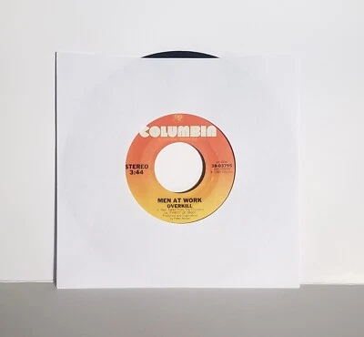 Men at Work Overkill/Till the Money Runs Out 45 rpm 7" Singles Vinyl Records - Image 1 of 3