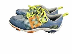FootJoy Junior FreeStyle Golf Shoe 45021 Navy Orange Lime Size 4M - Picture 1 of 5