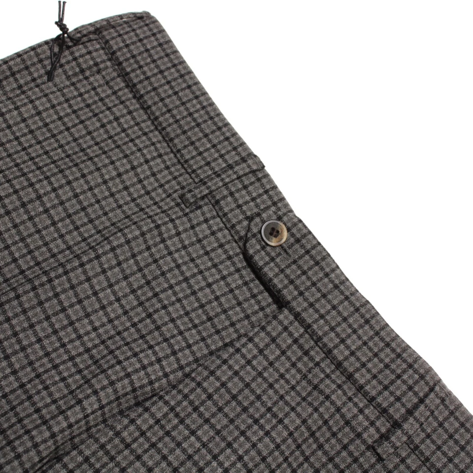 Meyer Flat Front Dress Pants Size 50 34 US Gray Hairline Stripe Wool Blend