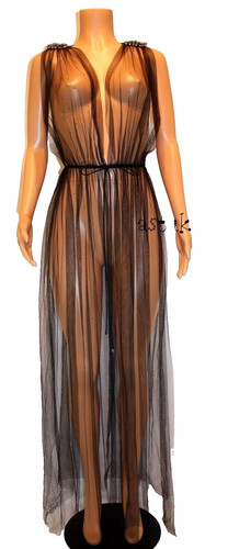 UNDERCOVER $428 00 Victoria's Secret Designer Collection Accappatoio slip in tulle impreziosito taglia O S