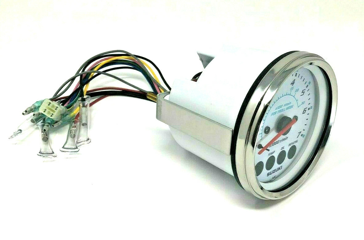 Suzuki Outboard Parts 4" Multifunction Tachometer Monitor Gauge 34200