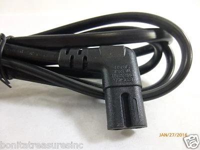 6 Ft Foot TV AC Power Cord 2 Prong Angled Samsung UN75ES9000F 7A 125v For USA - Image 1 of 4