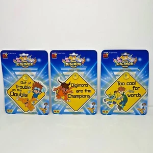 Digimon Vintage 2000 Vinyl Schild Wanddeko Tai Agumon Matt Gabumon Greymon NEU - Bild 1 von 7