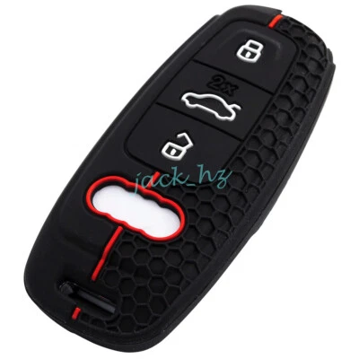 Silica Gel Car Key Case Fob Cover For 2019-2025 Audi A3 A6 C8 A7 A8 Q7 Q8 S6 S7 - Image 1 of 4