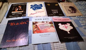 7 x Pop songs musicals sheet music Elton John Pink Panther Joblot bundle Piano - Picture 1 of 13