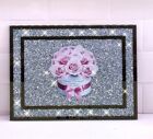 Crushed Diamond Chopping Board Crystal Filled Silver The Million Roses 30x40