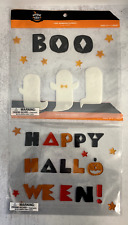 lot of 2 Happy Halloween  / Boo and Ghosts Window gel clings Trick or Treat