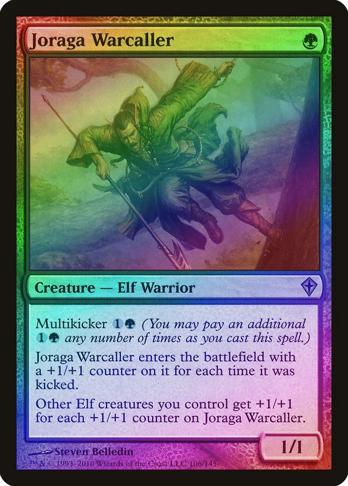 Joraga Warcaller FOIL Worldwake HEAVILY PLD Green Rare MAGIC MTG CARD ABUGames - Image 1 of 1