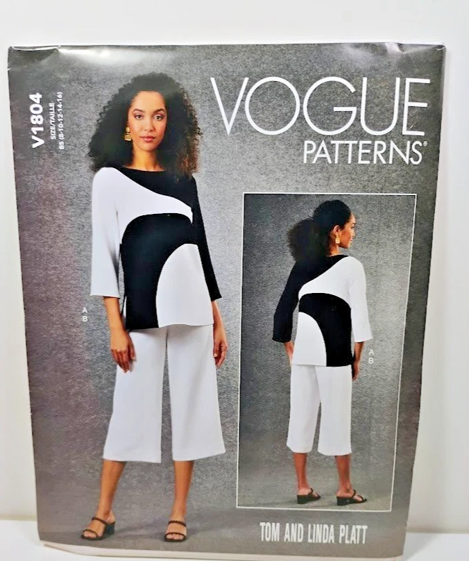 New Vogue Sewing Pattern Vogue V1804 B5 Misses' Tunic and Pants Sizes 8-16 B49