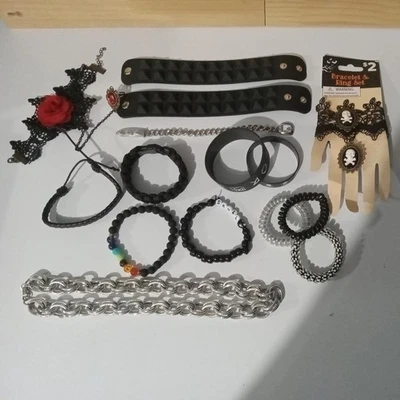 批量 黑色 哥特式自行车 万圣节 前卫 珠宝  — 第 1/4 张图片