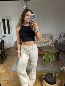 American Apparel Black Crop Top S - Picture 1 of 4