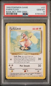 PSA 10 Farfetch'd 27/102 Base Set Pokemon Card WOTC 1999-2000 4th Print Gem Mint - Picture 1 of 3