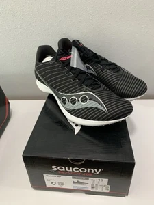 Saucony Velocity MP Men's Mid-Distance Track Shoes/Spikes Black Vizi Size 13 - Picture 1 of 6