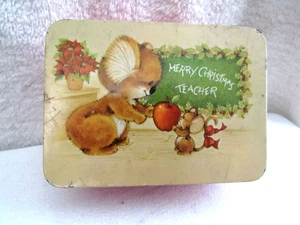 Enesco Critter Sitters Weihnachtsdose Koalabär & Maus Frohe Weihnachten Lehrer - Bild 1 von 6