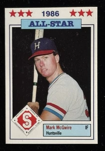 1986 Mark McGwire Minor League Rookie Southern League All-Star Huntsville Star⚾️ - Picture 1 of 2