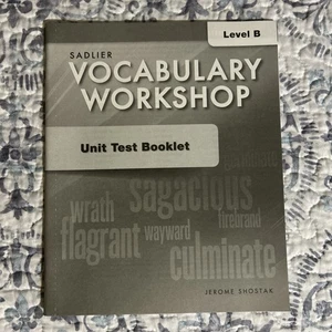 Sadlier Oxford Vocabulary Workshop Unit Test Booklet Level B - Picture 1 of 3