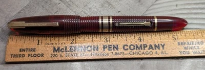 Waterman 100 año 1939 primera versión roja vintage pluma estilográfica oro 14k nueva en caja (*) Foto 1 de 4