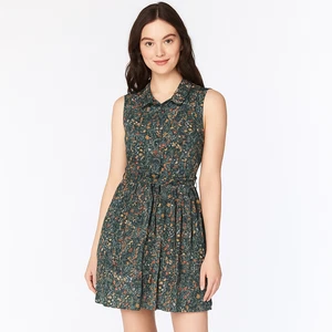 Princess Highway Dress AUS 10 US6 Midi Green Floral Fit & Flare Sleeveless Retro - Picture 1 of 7