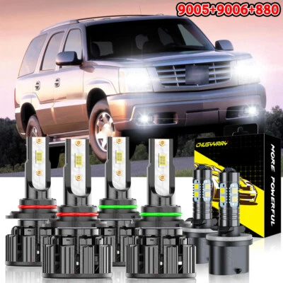 Faro LED 6x 6000K para Cadillac Escalade 2002 + bombillas antiniebla haz alto/bajo Foto 1 de 4