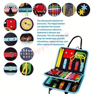 Fidget Blanket for Adults with Dementia Alzheimers Activities Autistic Children - Picture 1 of 6