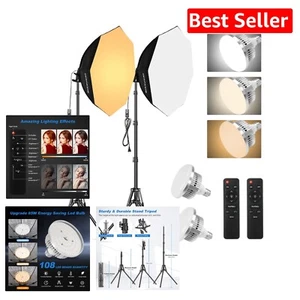 Energy-Efficient 22'' Softbox Lighting Kit with Remote Control for Video & Photo - Picture 1 of 8