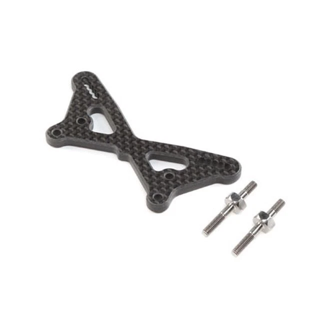 Team Losi Racing 22 5.0 Buggy Carbon Fiber Front Shock Tower w/Titanium Standoff - Image 1 of 1