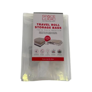 Space Logic Travel Roll Storage Bags Twin Pack Medium 33x55cm - Picture 1 of 10