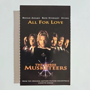 BRYAN ADAMS/ROD STEWART/STING 'All For Love' 1993 Cassingle Tape A&M RECORDS - Picture 1 of 4