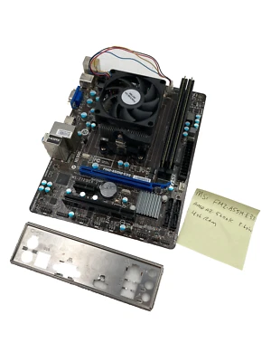 MSI FM2-A55M-E33 AMD A8-5600K 3,6GHz 4GB RAM DDR3 FM2 mATX Mainboard Combo - Bild 1 von 4