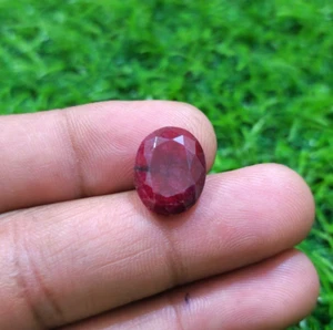 100% Natural Red Ruby Faceted Oval 10.20 Crt Fabulous Loose Gemstone For Jewelry - Picture 1 of 9