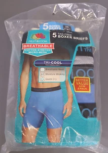 Paquete de 5 calzoncillos boxer transpirables para hombre Fruit of the Loom multicolor - M - Imagen 1 de 4