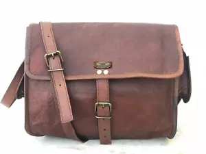Cartera de mensajero vintage de cuero de cabra pura hecha a mano para mujer - Imagen 1 de 6