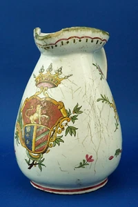 VEUVE PERRIN Jarra de cerámica jarrón escudo medieval Marsella Francia 1700 XVIII - Imagen 1 de 24
