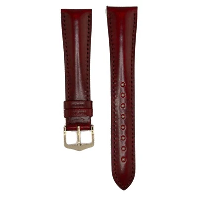 Correa de reloj de cuero HIRSCH Siena con hebilla de acero inoxidable + batería extra Foto 1 de 4