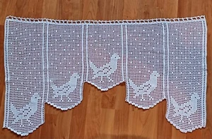 Große Häkelgardine 90x48 cm - Bild 1 von 2
