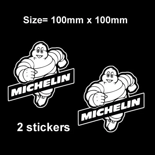 2X MICHELIN MAN STICKERS CLASSIC VINTAGE CLASSIC CAR BIKE VINYL DECAL MOTORSPO
